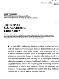 Cover page: Trends in U.S. Academic Libraries