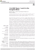 Cover page: 11β-HSD Types 1 and 2 in the Songbird Brain.