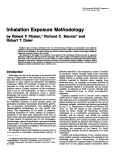 Cover page: Inhalation exposure methodology