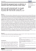 Cover page: Diminished supraspinal pain modulation in patients with mild traumatic brain injury