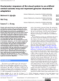 Cover page: Oculomotor responses of the visual system to an artificial central scotoma may not represent genuine visuomotor adaptation.