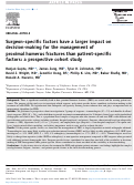 Cover page of Surgeon-specific factors have a larger impact on decision-making for the management of proximal humerus fractures than patient-specific factors: a prospective cohort study.