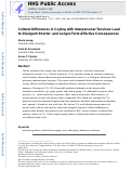 Cover page: Cultural differences in coping with interpersonal tensions lead to divergent shorter- and longer-term affective consequences.