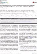 Cover page: Genome Sequence of Corynebacterium pseudotuberculosis MB20 bv. equi Isolated from a Pectoral Abscess of an Oldenburg Horse in California