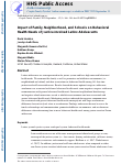 Cover page: Impact of Family, Neighborhood, and Schools on Behavioral Health Needs of Justice-Involved Latinx Adolescents.