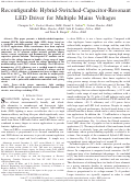 Cover page: Reconfigurable Hybrid-Switched-Capacitor-Resonant LED Driver for Multiple Mains Voltages