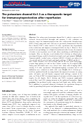Cover page: The potassium channel Kv1.3 as a therapeutic target for immunocytoprotection after reperfusion