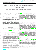 Cover page: Generative Modeling of Atmospheric Convection