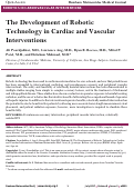 Cover page: The Development of Robotic Technology in Cardiac and Vascular Interventions