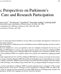 Cover page: Hispanic Perspectives on Parkinson's Disease Care and Research Participation