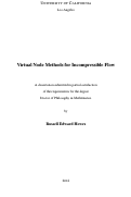 Cover page: Virtual Node Methods for Incompressible Flow