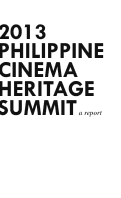 Cover page: “A Brief History of Archival Advocacy for Philippine Cinema”