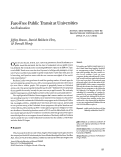 Cover page: Fare-Free Public Transit at Universities: An Evaluation