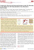 Cover page: Tracking the Chemical and Structural Evolution of the TiS2 Electrode in the Lithium-Ion Cell Using Operando X‑ray Absorption Spectroscopy