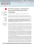 Cover page: On-Chip Cytometry using Plasmonic Nanoparticle Enhanced Lensfree Holography