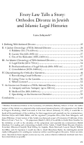 Cover page: Every Law Tells a Story: Orthodox Divorce in Jewish and Islamic Legal Histories