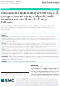 Cover page: Using genomic epidemiology of SARS-CoV-2 to support contact tracing and public health surveillance in rural Humboldt County, California