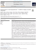 Cover page: Characterization of serial hyperpolarized 13C metabolic imaging in patients with glioma