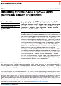 Cover page: Inhibiting Stromal Class I HDACs Curbs Pancreatic Cancer Progression
