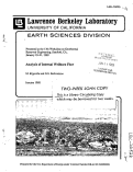 Cover page: ANALYSIS OF INTERNAL WELLBORE FLOW