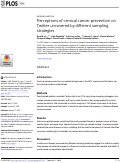 Cover page: Perceptions of cervical cancer prevention on Twitter uncovered by different sampling strategies