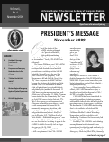 Cover page: President’s Message