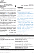 Cover page: Restricting Metformin in CKD: Continued Caution Warranted