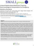 Cover page: A Novel Module Based Method of Teaching Electrocardiogram Interpretation for Emergency Medicine Residents
