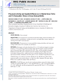 Cover page: Physical activity and spatial differences in medial knee T1rho and t2 relaxation times in knee osteoarthritis.