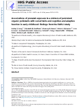 Cover page: Associations of prenatal exposure to a mixture of persistent organic pollutants with social traits and cognitive and adaptive function in early childhood: Findings from the EARLI study