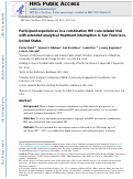 Cover page: Participant experiences in a combination HIV cure-related trial with extended analytical treatment interruption in San Francisco, United States.