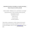 Cover page: Stakeholder Perceptions of the Effects of a Public School-Based Theatre Program for Children with ASD