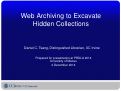 Cover page: Web Archiving to Excavate Hidden Collections