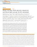 Cover page: Deep-coverage whole genome sequences and blood lipids among 16,324 individuals.