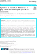 Cover page: Dynamics of Verticillium dahliae race 1 population under managed agricultural ecosystems