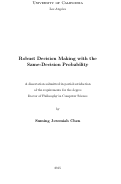 Cover page: Robust Decision Making with the Same-Decision Probability