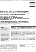 Cover page: Effect of CD4 Count on Treatment Toxicity and Tumor Recurrence in Human Immunodeficiency Virus-Positive Patients With Anal Cancer.