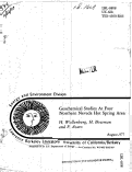 Cover page: Geochemical Studies at Four Northern Nevada Hot Spring Areas