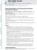Cover page: Dietary Nutrient Intake in School‐Aged Children With Heavy Prenatal Alcohol Exposure