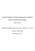 Cover page of Narrative Medicine as an Outlet of Expression for Healthcare Workers Experiencing Moral Injury