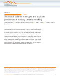 Cover page: Structural balance emerges and explains performance in risky decision-making.