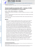 Cover page: Telomere length measurement by qPCR – Summary of critical factors and recommendations for assay design