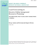 Cover page: Load Forecasting in Electric Utility Integrated Resource Planning: