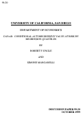 Cover page: CAViaR: Conditional Autoregressive Value at Risk by Regression Quantiles