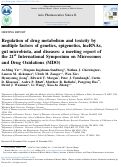 Cover page: Regulation of drug metabolism and toxicity by multiple factors of genetics, epigenetics, lncRNAs, gut microbiota, and diseases: a meeting report of the 21st International Symposium on Microsomes and Drug Oxidations (MDO)