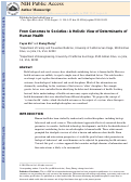 Cover page: From genomes to societies: a holistic view of determinants of human health.