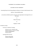 Cover page: Examining Dropout from Prolonged Exposure Therapy in Veterans with Posttraumatic Stress Disorder: A Mixed-Methods Study