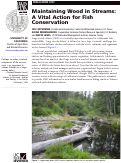 Cover page: Maintaining Wood in Streams: A Vital Action for Fish Conservation