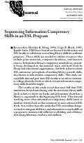 Cover page: Sequencing Information Competency Skills in an ESL Program