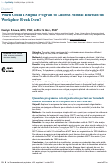 Cover page: When could a stigma program to address mental illness in the workplace break even?